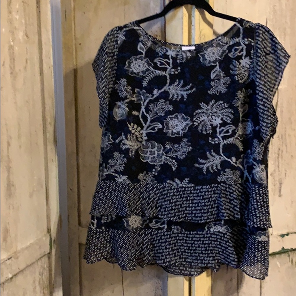 CAbi Hybrid Blouse Size L Style 5355